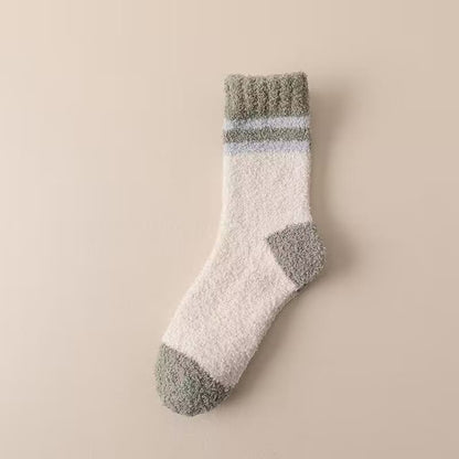 Fleece Winter Quarter Socks(7 Pairs) - Green - EU39-44(US6-10) - image 13