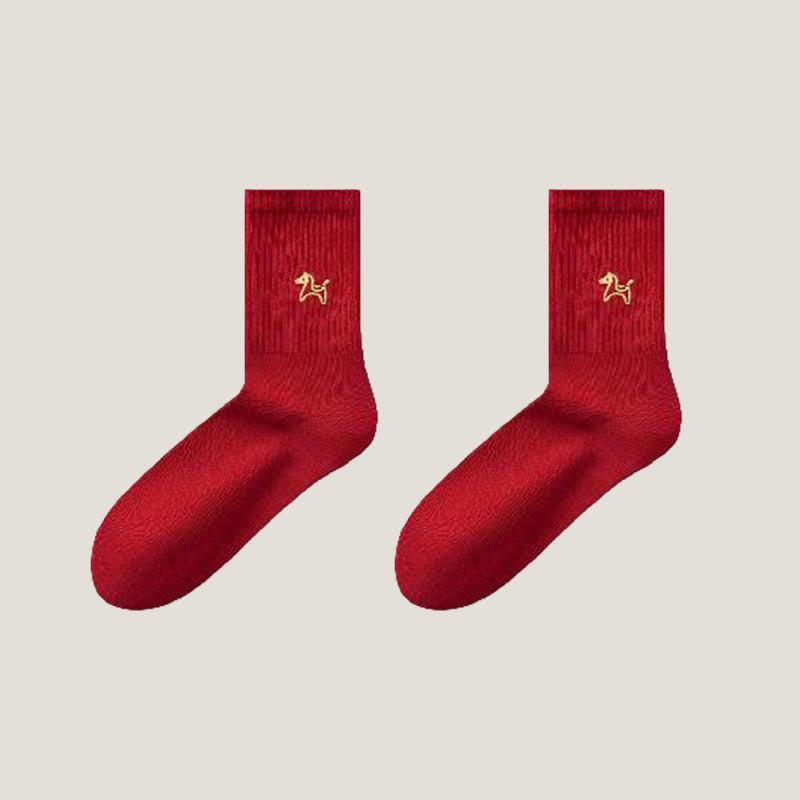 Lucky Red Quarter Socks(5 Pairs) - image 11