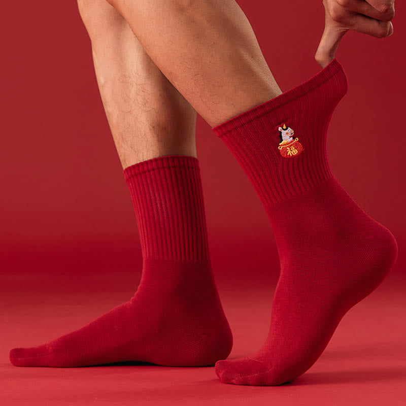 Lucky Red Quarter Socks(5 Pairs) - image 1