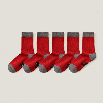 Good Fortune Quarter Socks(5 Pairs) - Multicolor - EU39-44(US6-10) - image 11