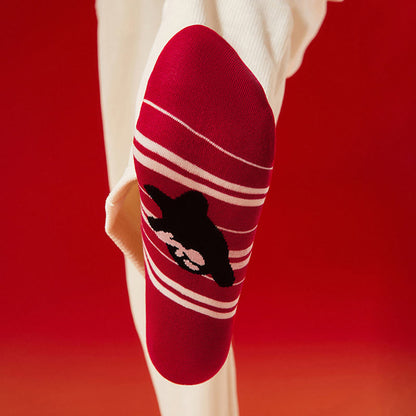 Festive Red Ankle Socks(5 Pairs) - image 9