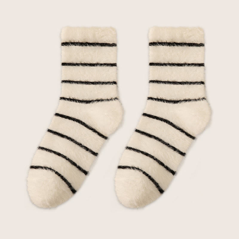 Thermal Double Fleece Sleep Socks(3 Pairs) - White - EU36-40(US3-7) - image 11