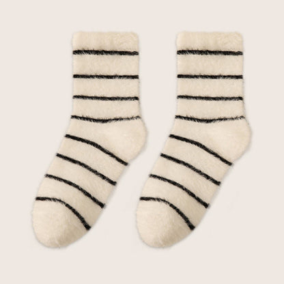 Thermal Double Fleece Sleep Socks(3 Pairs) - White - EU36-40(US3-7) - image 11