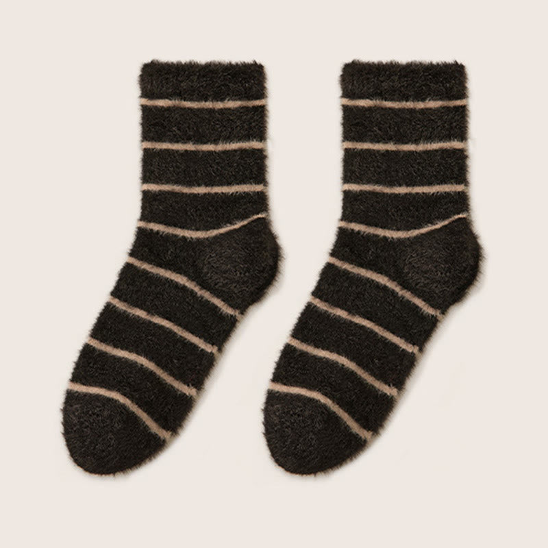 Thermal Double Fleece Sleep Socks(3 Pairs) - Black - EU36-40(US3-7) - image 14
