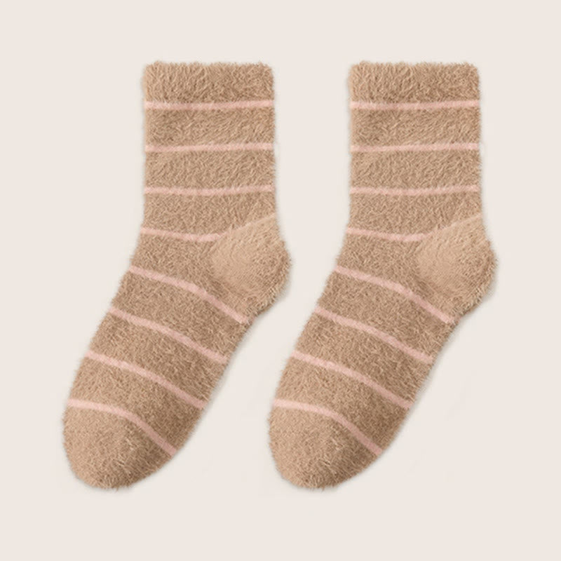Thermal Double Fleece Sleep Socks(3 Pairs) - Coffee - EU36-40(US3-7) - image 15