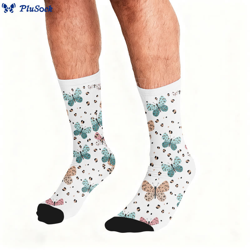 Butterfly Heart Coffee Socks - image 1