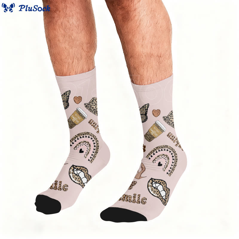 Leopard Print Lips Socks - image 3