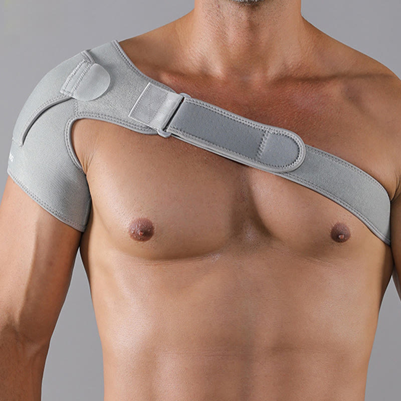Buckle Durable Compression Shoulder Brace - Grey - One Size - image 0