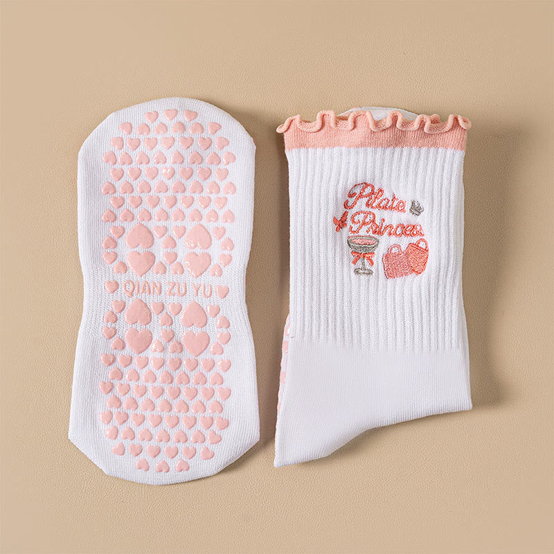 Cherry Coffee Grip Socks(4 Pairs) - image 6