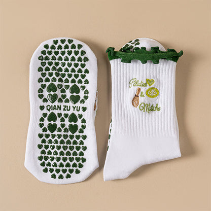 Cherry Coffee Grip Socks(4 Pairs) - image 7