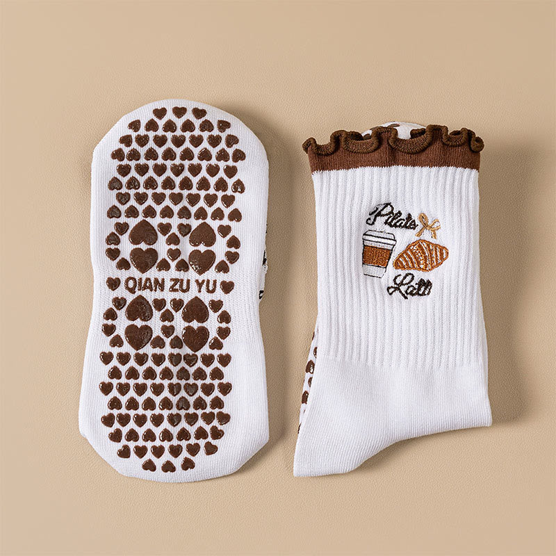 Cherry Coffee Grip Socks(4 Pairs) - image 8