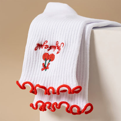 Cherry Coffee Grip Socks(4 Pairs) - image 11