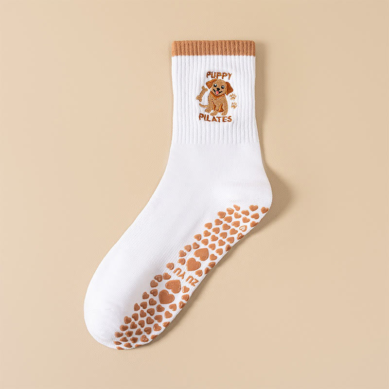 Puppy Coffee Grip Socks(3 Pairs) - Dog - EU36-40(US3-7) - image 9