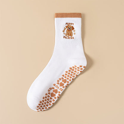 Puppy Coffee Grip Socks(3 Pairs) - Dog - EU36-40(US3-7) - image 9