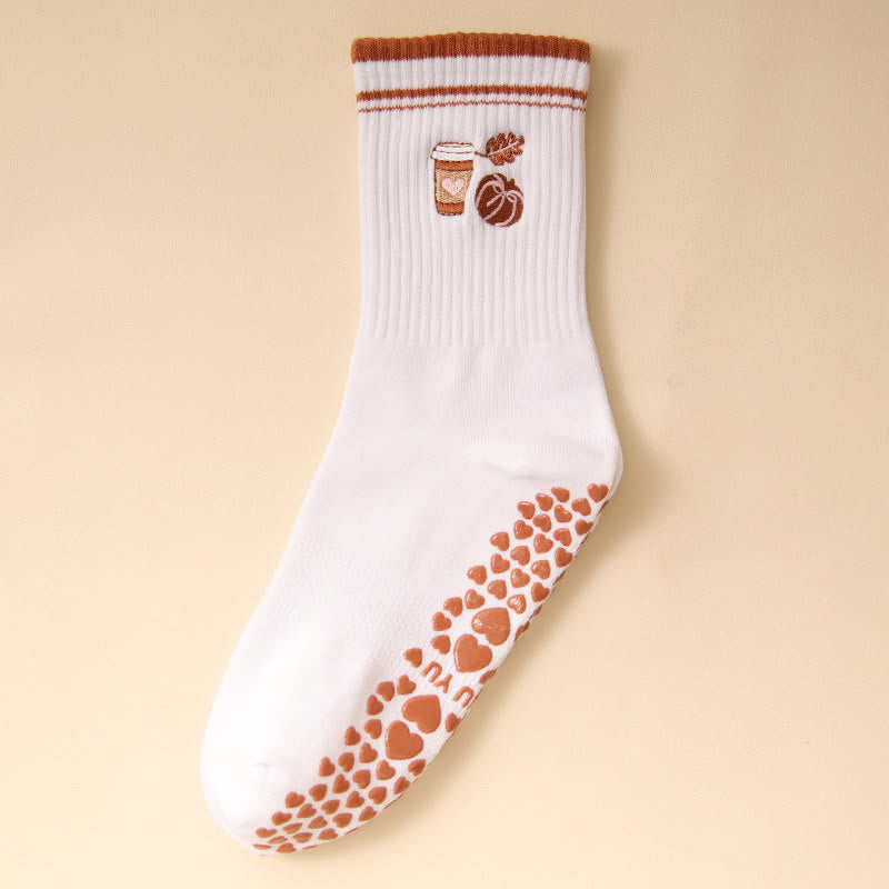 Puppy Coffee Grip Socks(3 Pairs) - Coffee - EU36-40(US3-7) - image 8
