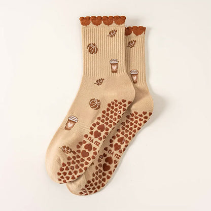 Strawberries Coffee Cups Grip Socks(2 Pairs) - image 7
