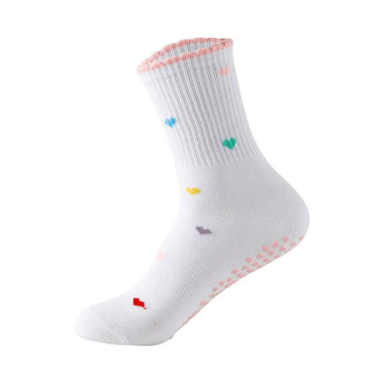 Flower Cherry Heart Grip Socks(4 Pairs) - Heart - EU36-40(US3-7) - image 14