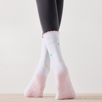 Flower Cherry Heart Grip Socks(4 Pairs) - image 7