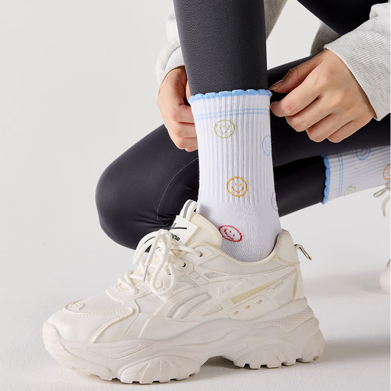 Flower Cherry Heart Grip Socks(4 Pairs) - image 10