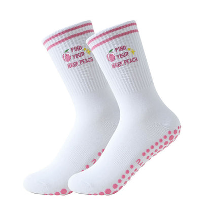 Pink Peach Grip Socks(3 Pairs) - image 4