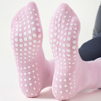 Delicate Bow Embroidery Grip Socks(4 Pairs) - image 3