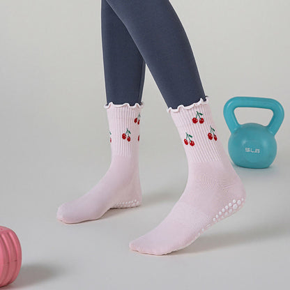 Cherry Lemon Grip Socks(3 Pairs) - image 2