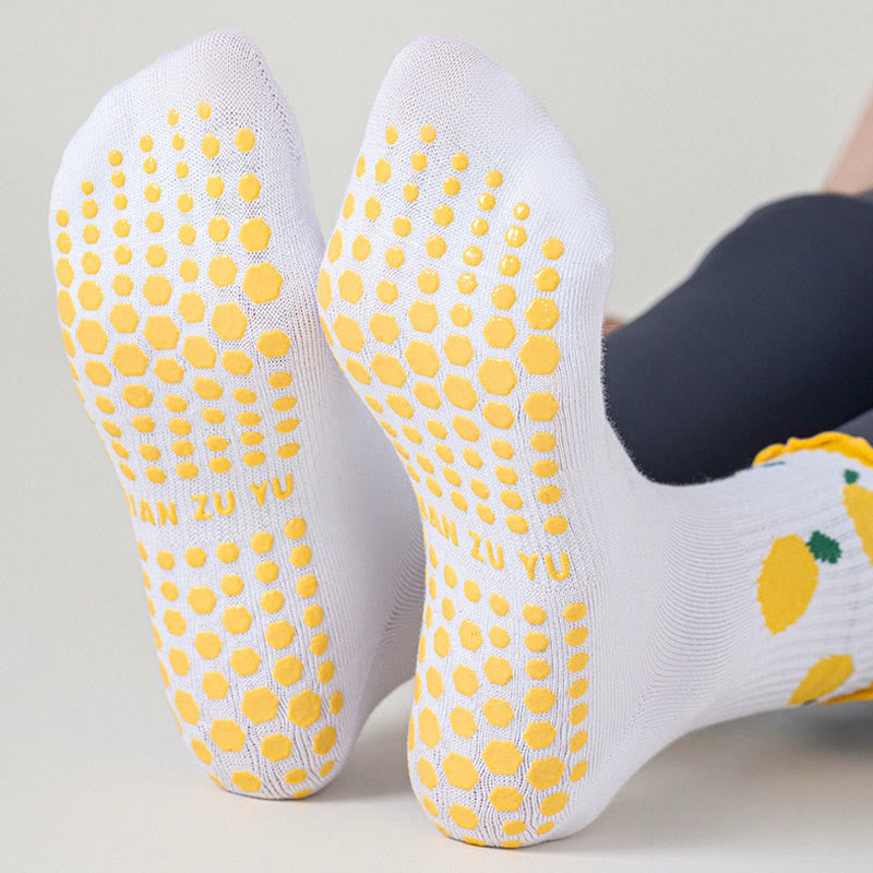 Cherry Lemon Grip Socks(3 Pairs) - image 11