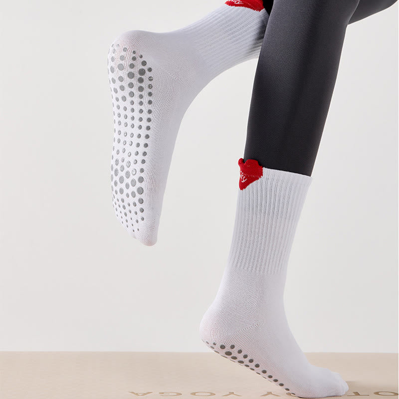 Lucky Heart Grip Socks(4 Pairs) - image 4