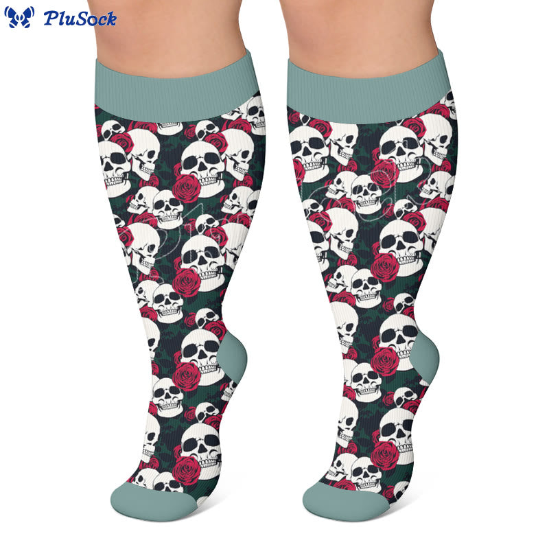 Skull Floral Compression Socks - image 2