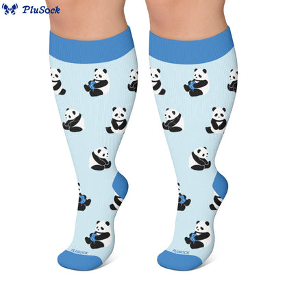 Plus Size Bunny Panda Dachshund Compression Socks - image 6
