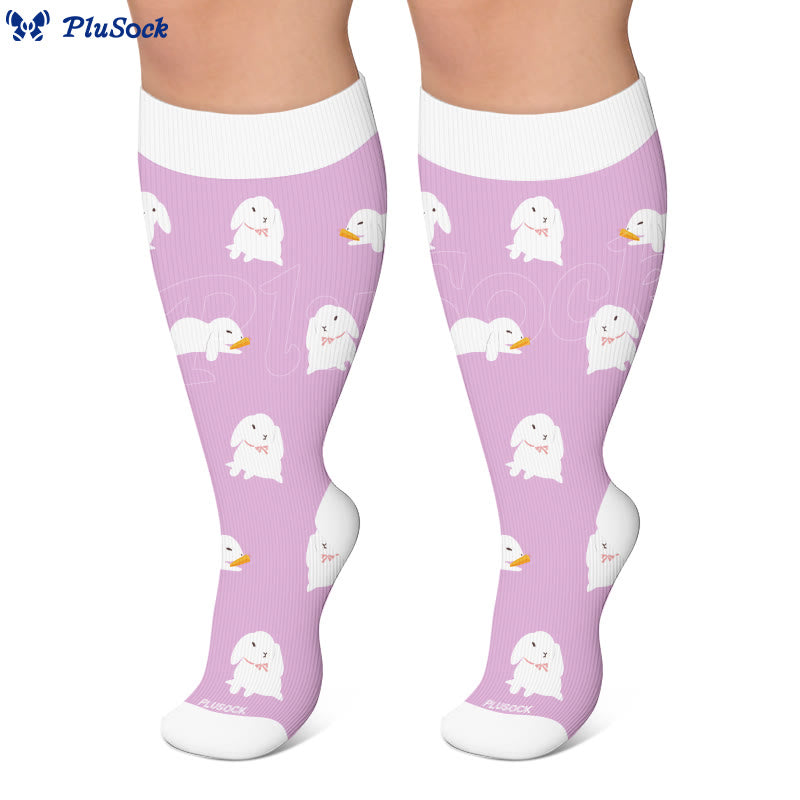Plus Size Bunny Panda Dachshund Compression Socks - image 5