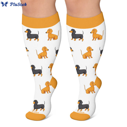 Plus Size Bunny Panda Dachshund Compression Socks - image 7