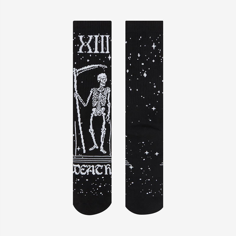 Skulls Skeletons Quarter Socks(3 Pairs) - image 6