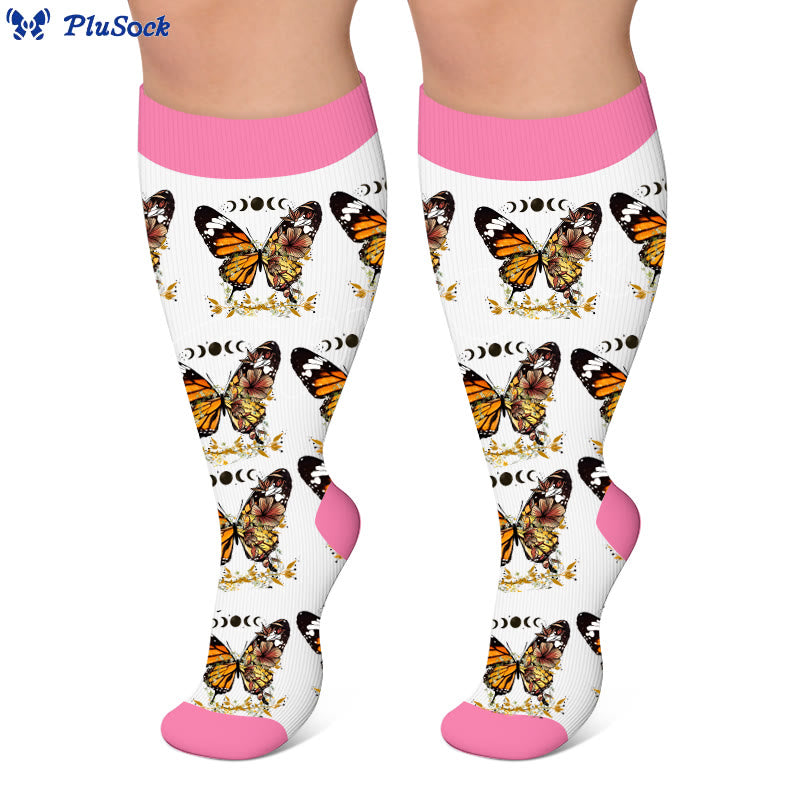 Plus Size Butterfly Bow Tie Compression Socks - image 4