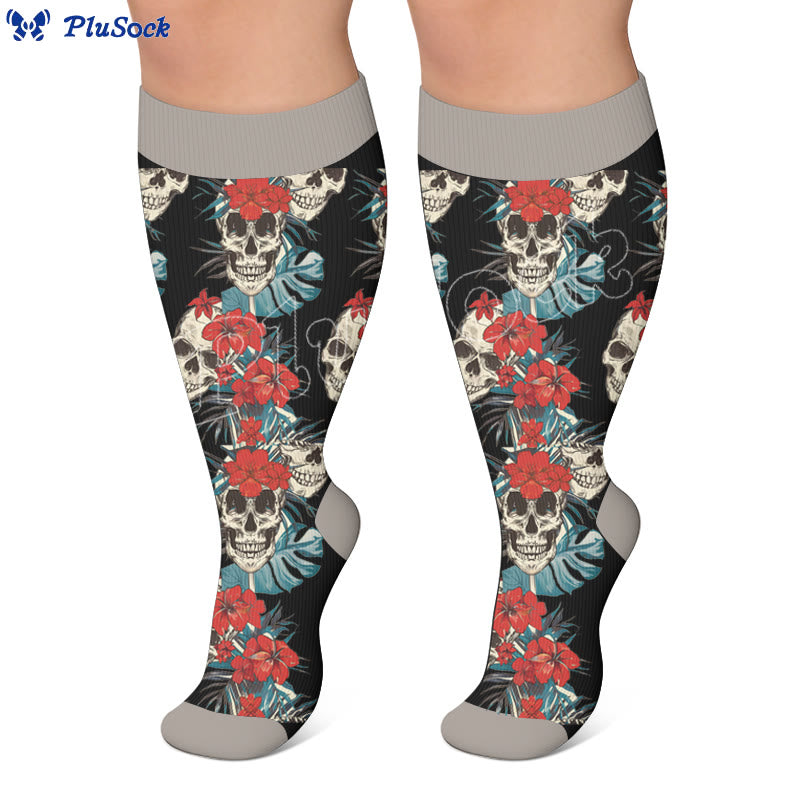Skull Floral Compression Socks - image 4