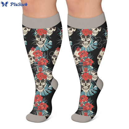 Skull Floral Compression Socks - image 4