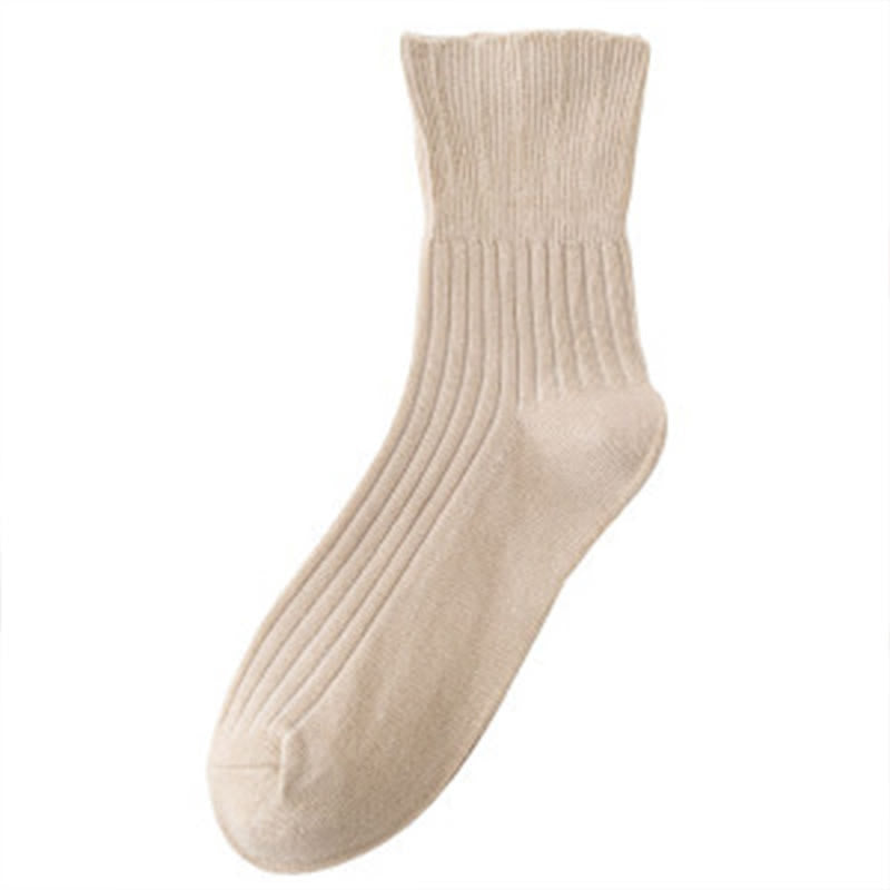 High Elasticity Sleep Socks(8 Pairs) - Khaki - EU36-39(US3-6) - image 9