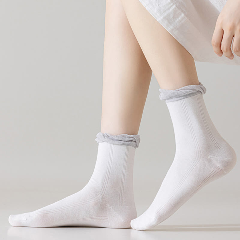 Lace Sleep Socks(5 Pairs) - image 6