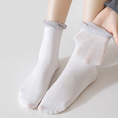 Lace Sleep Socks(5 Pairs) - image 5