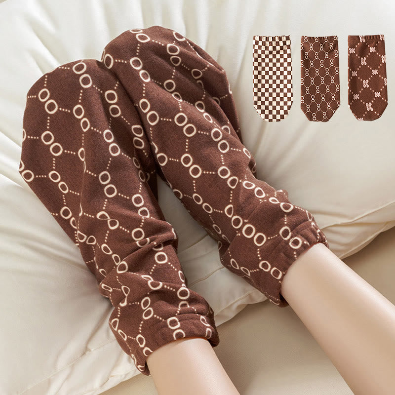 Merlad Warm Fleece Sleep Socks(3 Pairs) - Multicolor - EU 36-40(US 3-7) - image 0