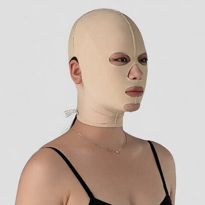 Post Surgery Back Zipper Closure Face Mask - Nude - S - image 0