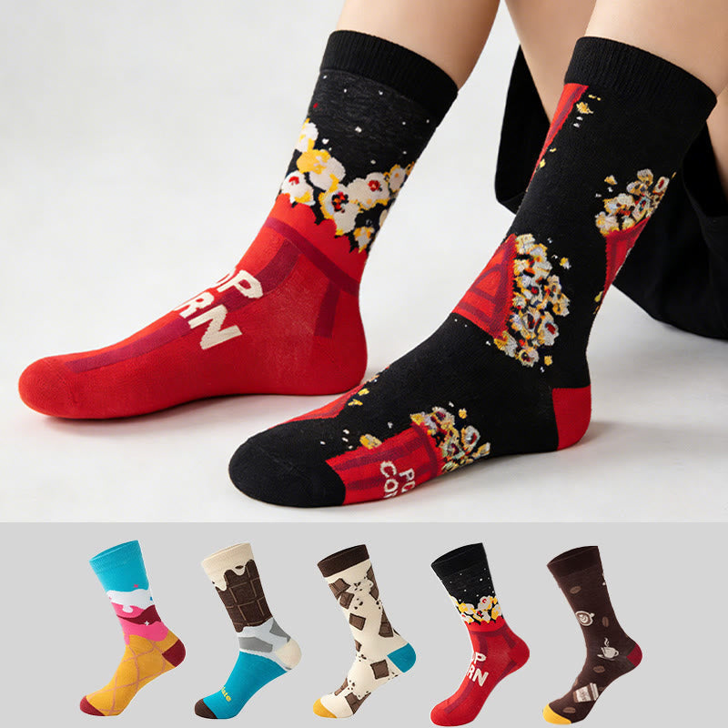 Color Blocked Quarter Socks(5 Pairs) - image 0