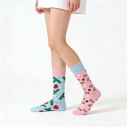 Strawberry Pattern Quarter Socks - image 0