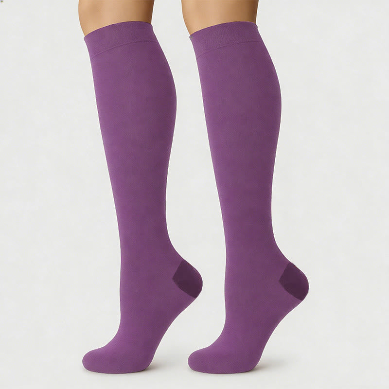 Polka Dot Purple Series Compression Socks(6 Pairs) - image 5
