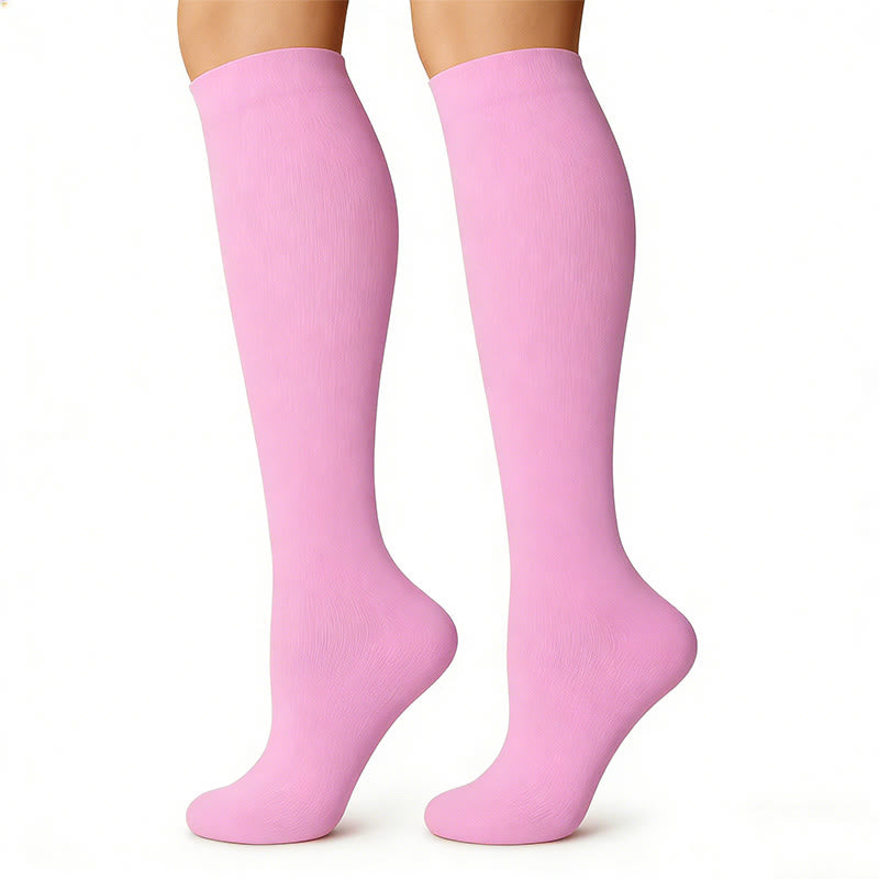 Bright Solid Color Compression Socks(6 Pairs) - image 5