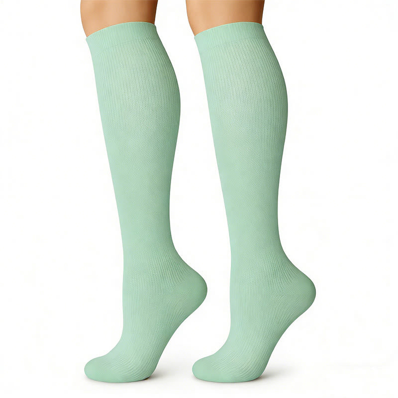 Bright Solid Color Compression Socks(6 Pairs) - image 4