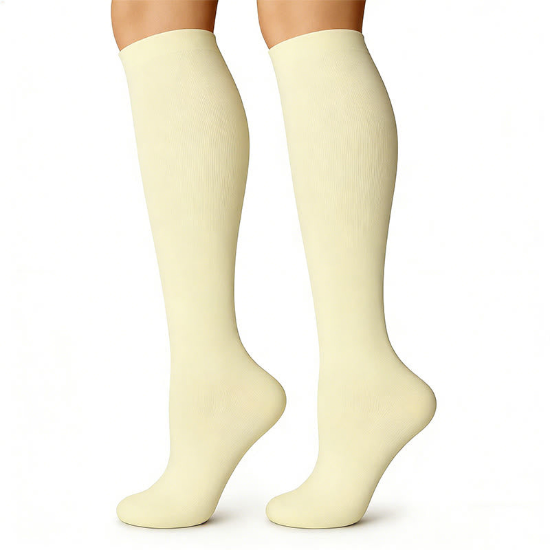 Bright Solid Color Compression Socks(6 Pairs) - image 3