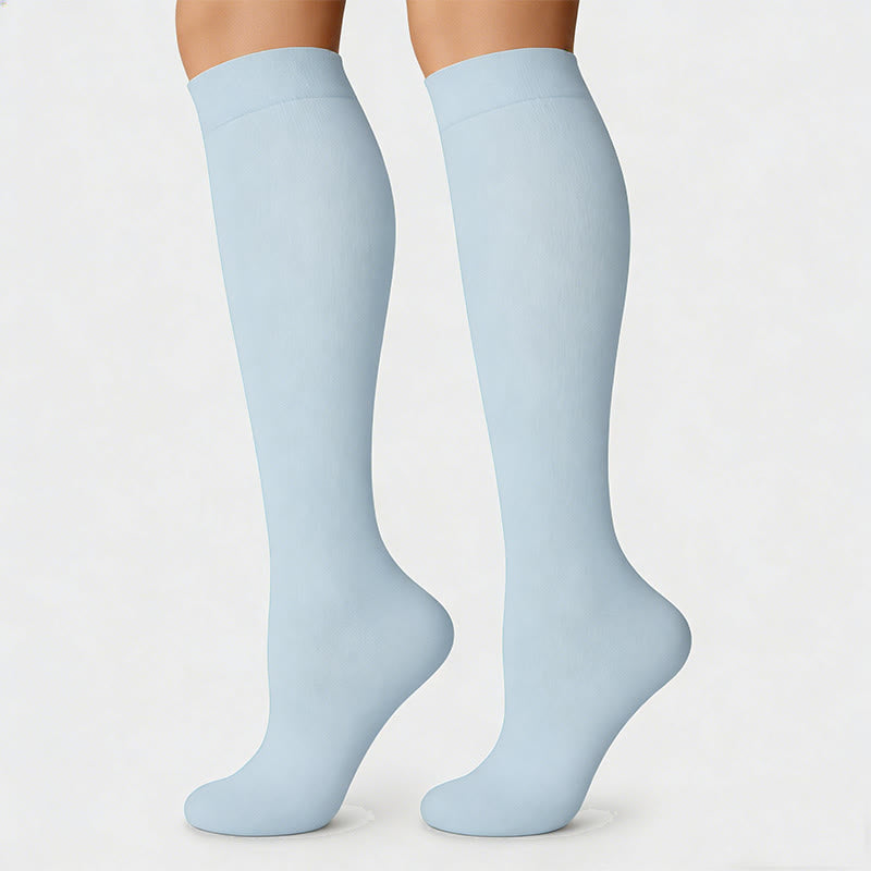 Bright Solid Color Compression Socks(6 Pairs) - image 6