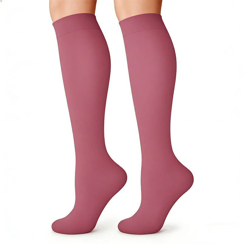 Bright Solid Color Compression Socks(6 Pairs) - image 7