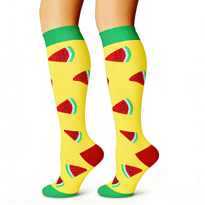Animal Fruit Knee High Compression Socks(6 Pairs) - image 7